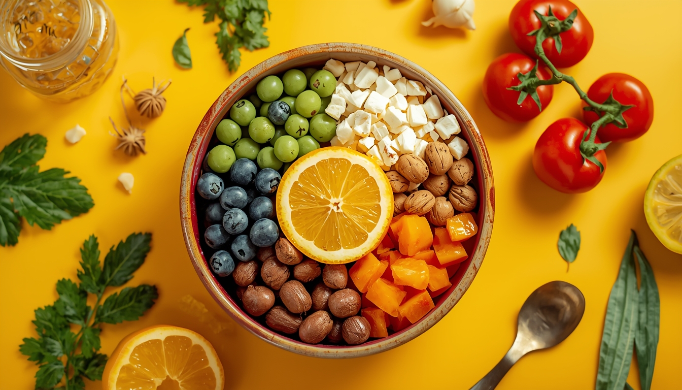 Colorful bowl with fresh ingredients supporting MicroViva fuel rituals